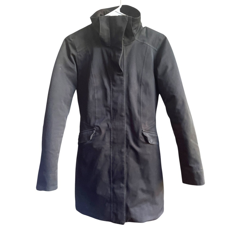 Patagonia Goose Down Parka Coat Black H2NO Performance Insulated
Lining‎ XS